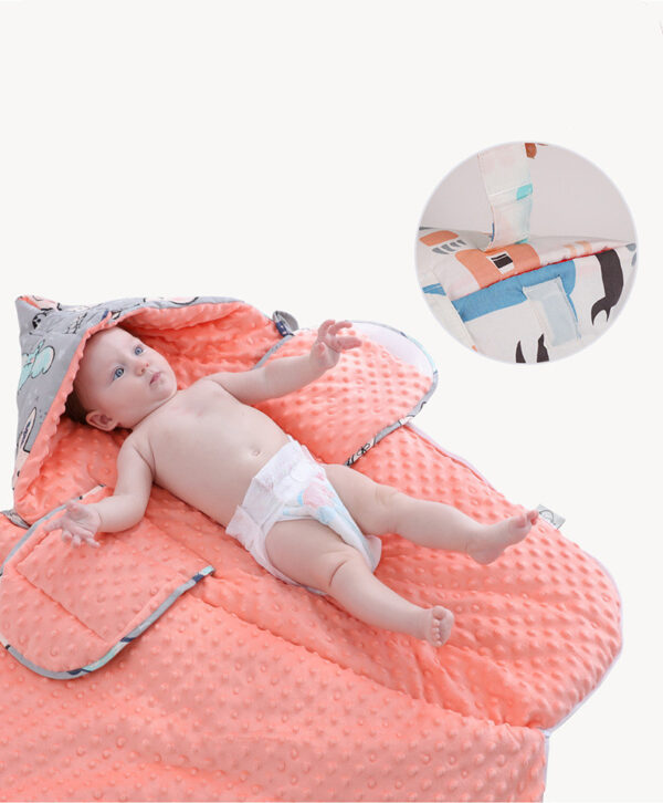 Newborn Baby Blanket Warm Fleece Stroller Cover Quilt - Image 6