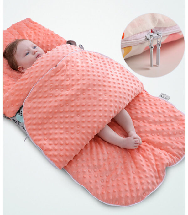 Newborn Baby Blanket Warm Fleece Stroller Cover Quilt - Image 9