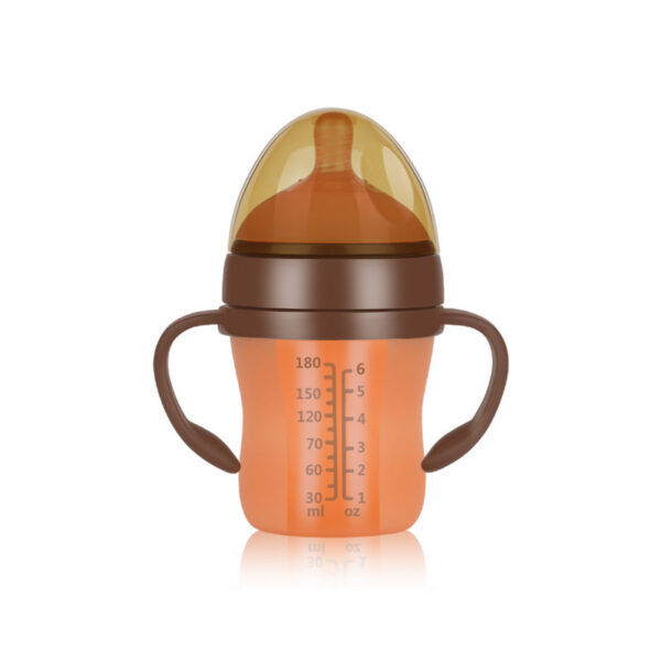 Large-Caliber Weaning Artifact Nano Silver Silicone Baby Bottle Antibacterial - Image 3