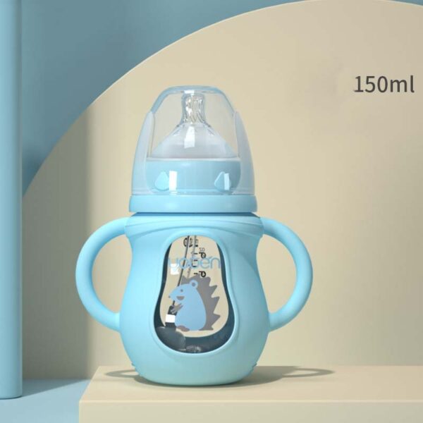 Anti-Scalding Handle Silicone Sleeve Insulated Baby Bottle - Image 3