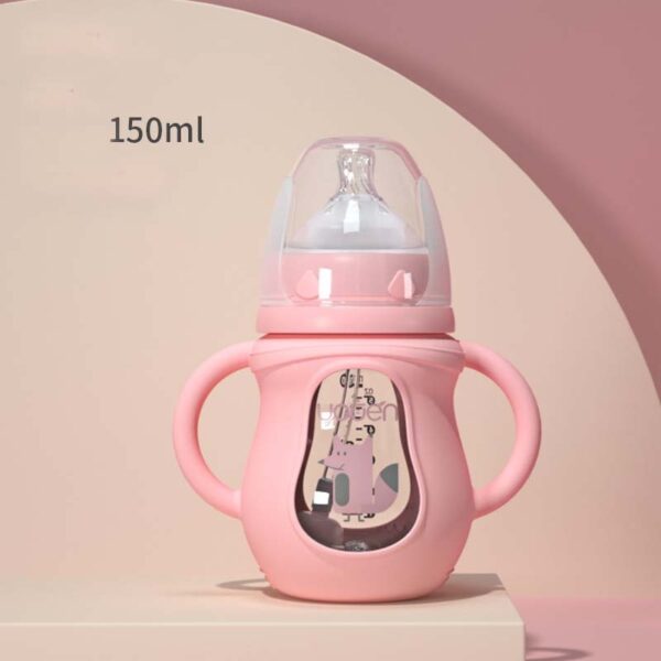 Anti-Scalding Handle Silicone Sleeve Insulated Baby Bottle - Image 5