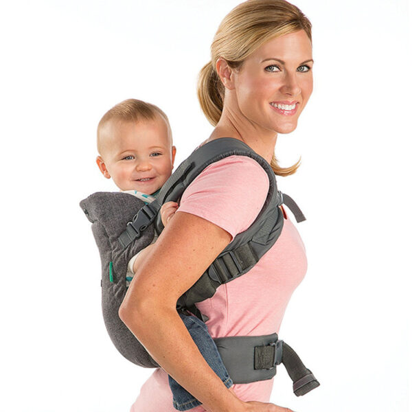 Baby Carrier 4-in-1 Double-shoulder Baby Carrier Carrier Carrying Bag, Suitable for Four Seasons, Saliva Towel - Image 2