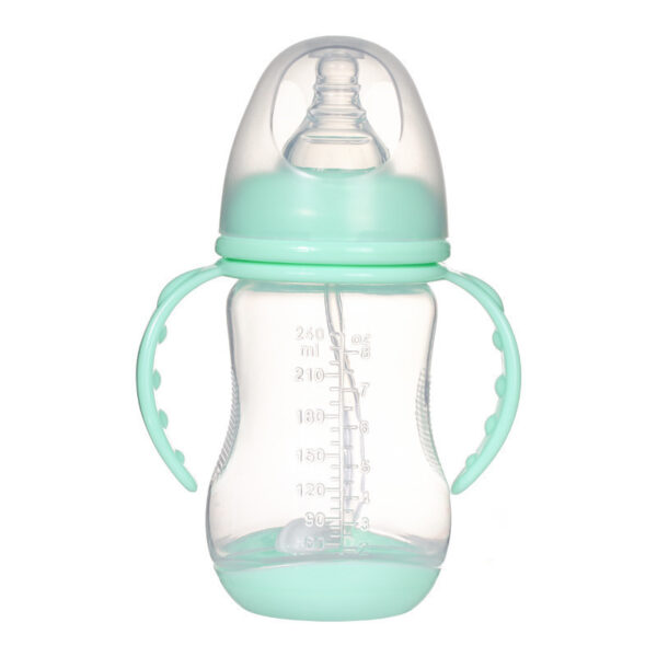 Wide Caliber PP Baby Bottle Anti-colic With Handle Straw Baby Feeding Bottle 180 240ML Optional Bulk - Image 3