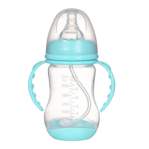Wide Caliber PP Baby Bottle Anti-colic With Handle Straw Baby Feeding Bottle 180 240ML Optional Bulk - Image 5