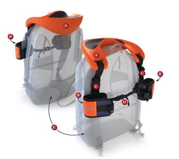 Hands-Free Shoulder Carrier with Ankle Straps and Cushioned Hip Seat Nylon Child Strap Rider travel back frame infant saddle - Image 9