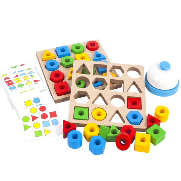 Geometric Pairing Blocks Leisure Board Game Toys - Image 6