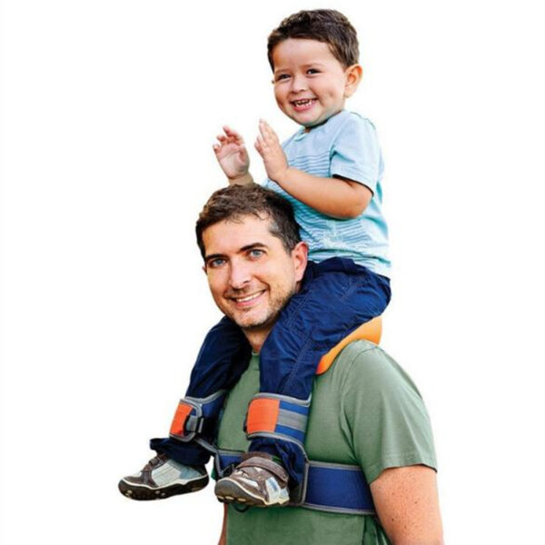 Hands-Free Shoulder Carrier with Ankle Straps and Cushioned Hip Seat Nylon Child Strap Rider travel back frame infant saddle - Image 5