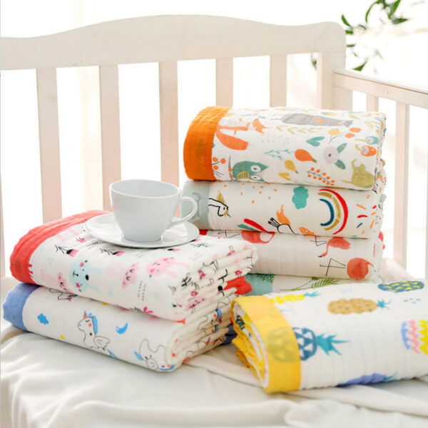 Baby Gauze Bath Towel Cotton 6-Layer Blanket - Image 2