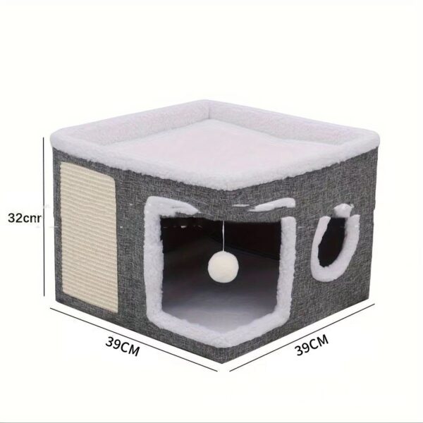 Pet Double-layer Cat Nest Villa Can Be Stored And Folded - Image 5