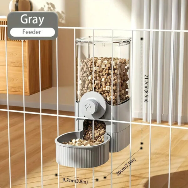 1.2L Automatic Pet Feeder Cage Hanging Bowl, Suitable For Small Puppy Cat Rabbit Food Container Dispenser Bowl - Image 4