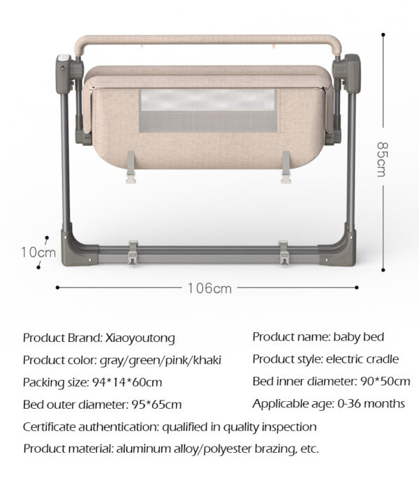 Infant Multi-function Intelligent Electric Cradle - Image 6