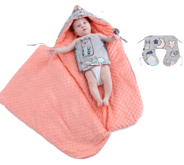 Newborn Baby Blanket Warm Fleece Stroller Cover Quilt - Image 2