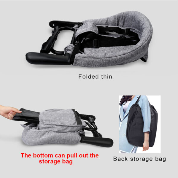Portable Kids Baby High Chair Dining High Dinning Cover Seat Safety Belt Feeding Baby Care Accessory - Image 2