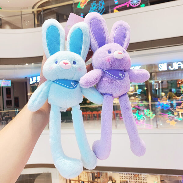 Plush Pull Ears Rabbit Stretch Doll Keychain - Image 3