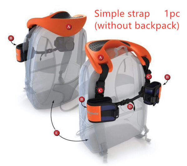 Hands-Free Shoulder Carrier with Ankle Straps and Cushioned Hip Seat Nylon Child Strap Rider travel back frame infant saddle - Image 3