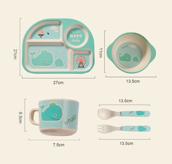 Bamboo fiber children's tableware - Image 8