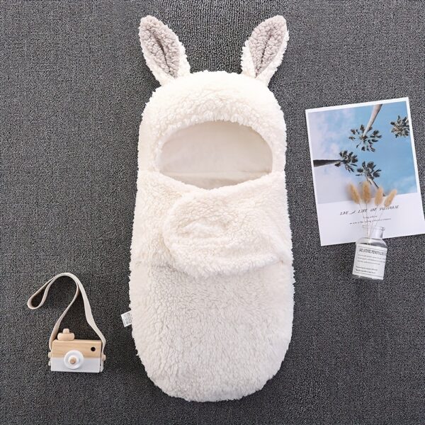 Super Soft Baby Sleeping Bag Fluffy Fleece Newborn Blanket Swaddle Blankets, Unisex Baby Wrap For Newborn Baby Boys Girls With Head-Protecting & Head-Supporting Function, Wearable Swaddle Sleep Sack - Image 10