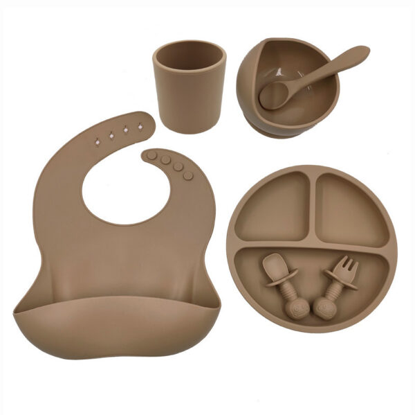 Baby Cutlery Set Silicone Bib Silicone Cup Spoon - Image 3