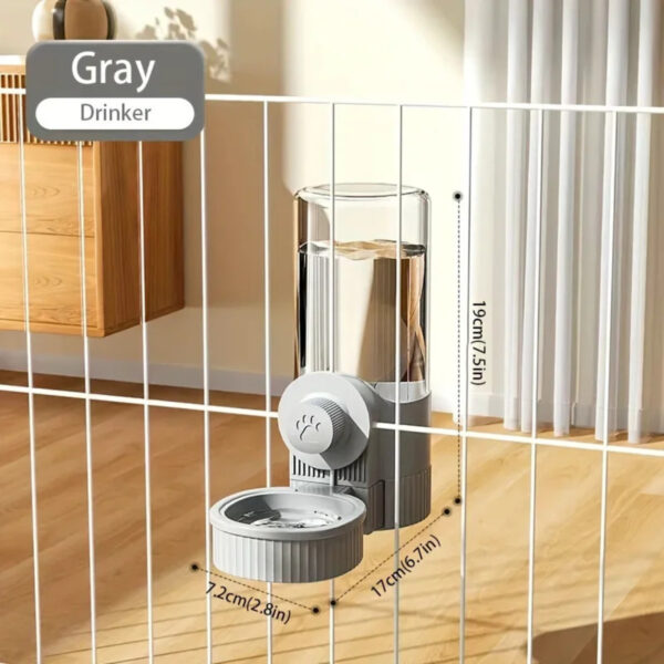 1.2L Automatic Pet Feeder Cage Hanging Bowl, Suitable For Small Puppy Cat Rabbit Food Container Dispenser Bowl - Image 5