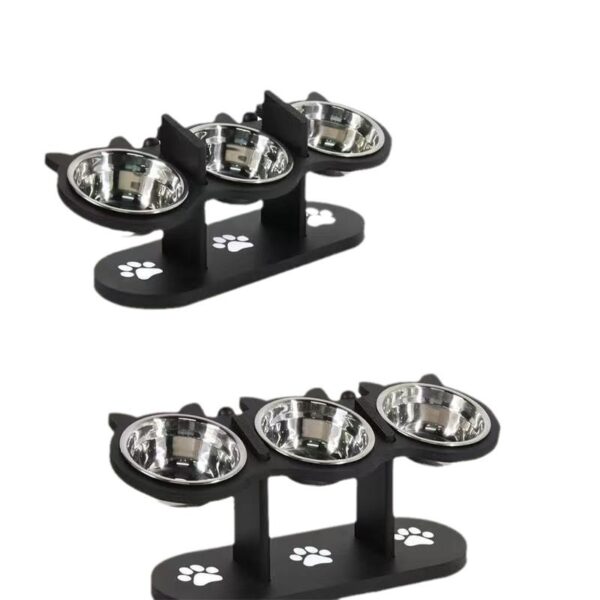 Vertical Pet Feeder Adjustable Wooden Dining Table - Image 3