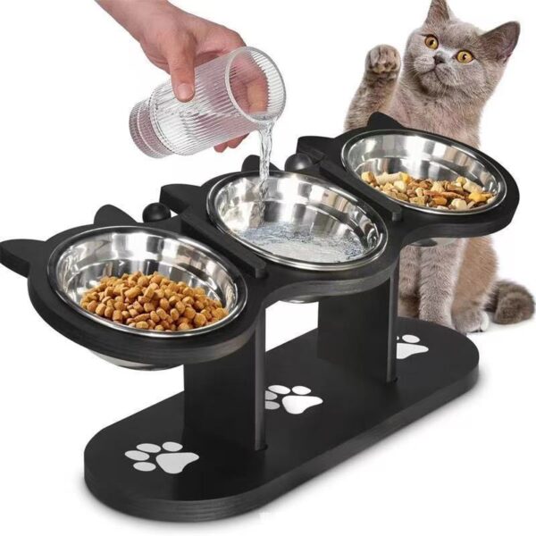 Vertical Pet Feeder Adjustable Wooden Dining Table - Image 6