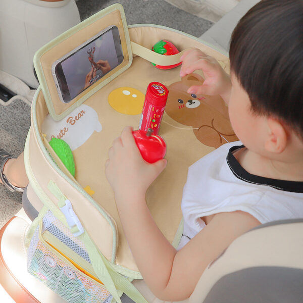 Children's Car Seat Multi-function Storage Car Waterproof Tray - Image 2