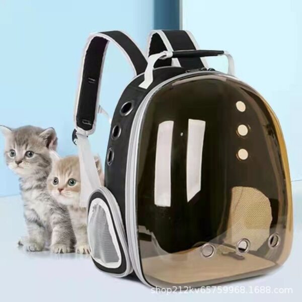 Fashionable Transparent Panoramic Outdoor Four Seasons Universal Pet Backpack Side Opening Breathable - Image 10