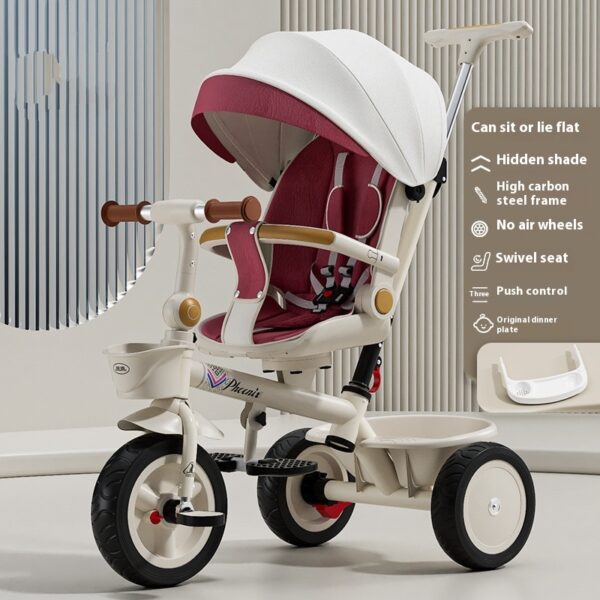 Tricycle Pedal Baby Car Children Lightweight Toy Trolley - Image 6