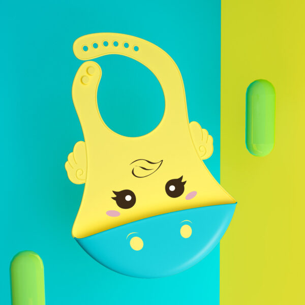 Baby Eating Silicone Bib Baby Stereo Waterproof - Image 4